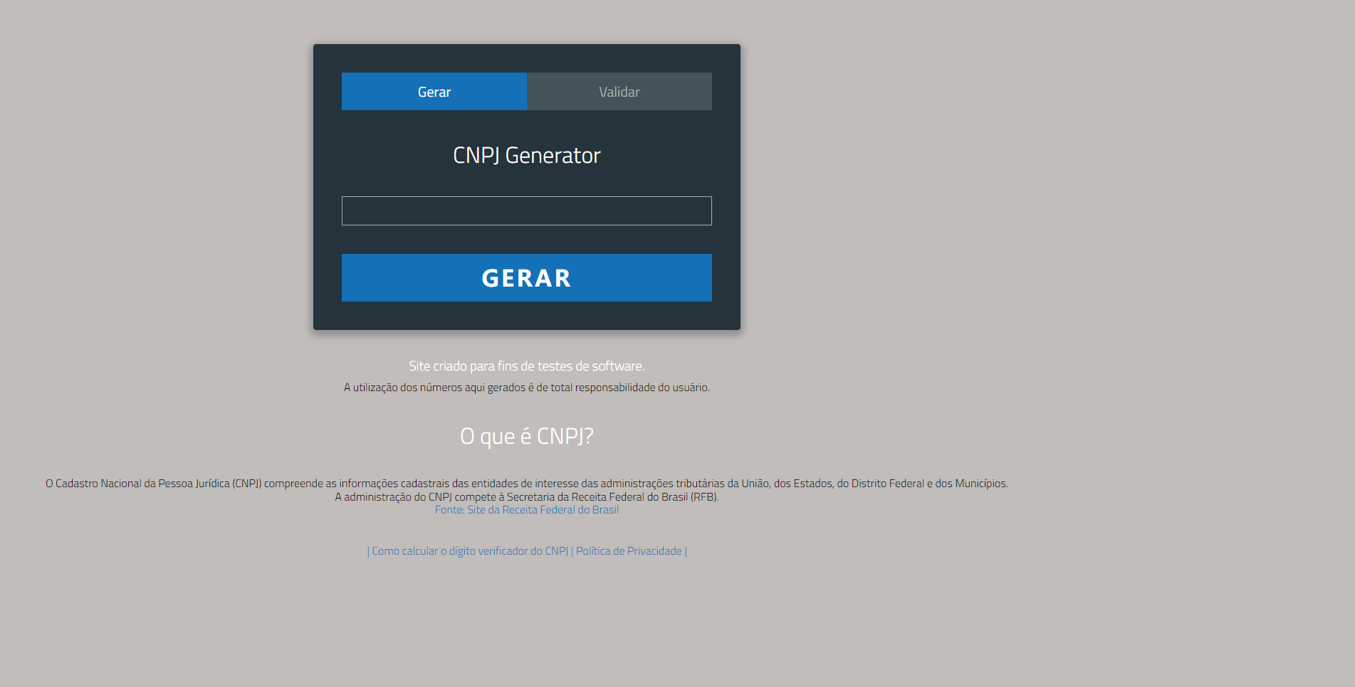 cnpj generator